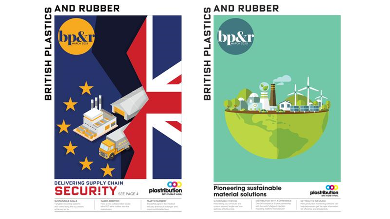 Examples in print: covers of BP&R magazine looking really strong and clear with our unique brand style