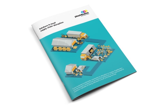 An example of an isometric graphic in a print application